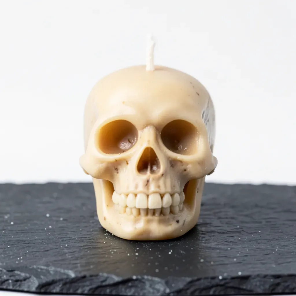 Skeleton Skull Candle